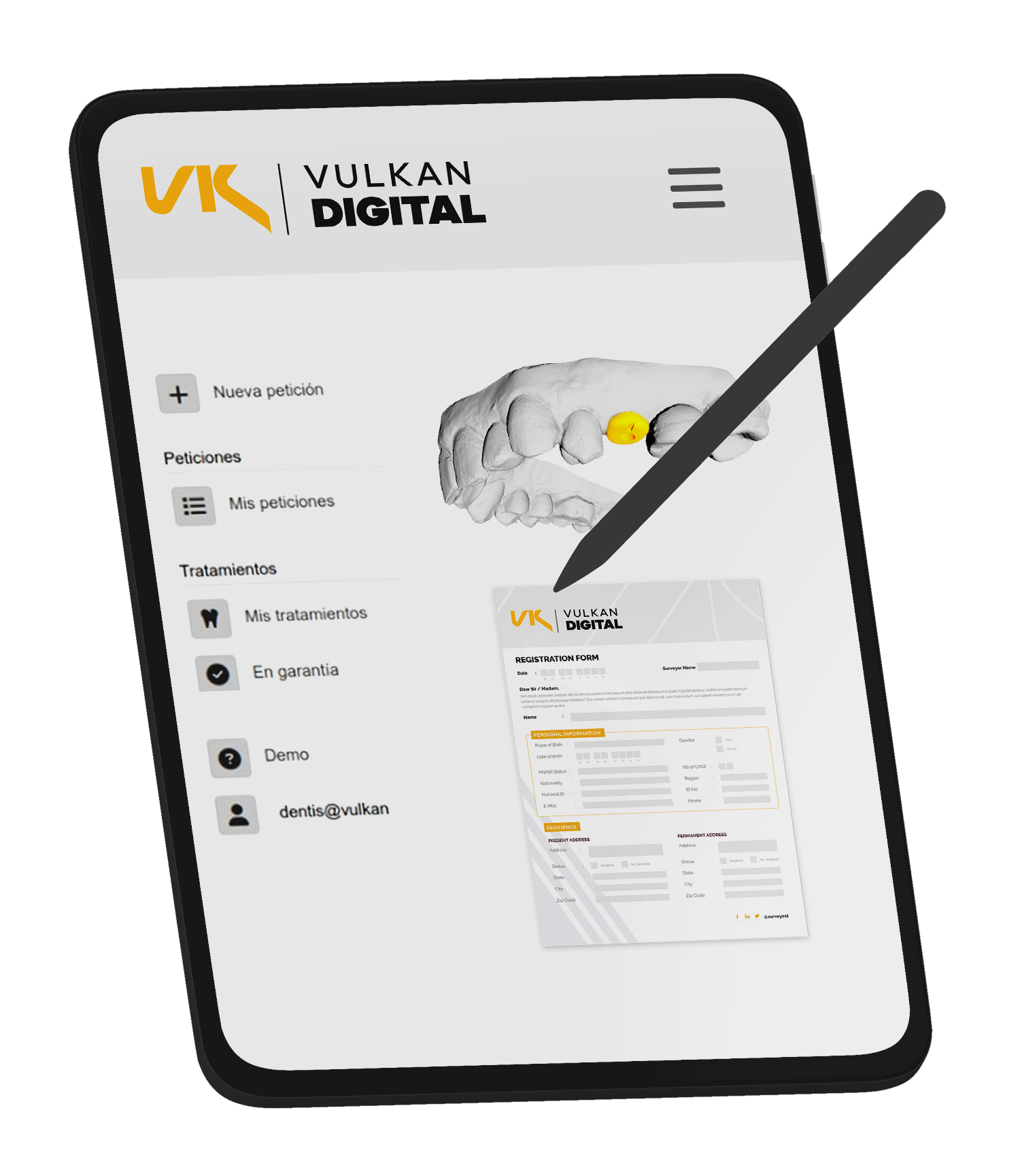 ilustración plataforma Vulkan digital